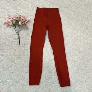 Lululemon Rust Mid-High Waisted Leggings